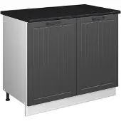 Vicco Wastafelkast Fame-Line, Donkergrijs/Wit, 100 cm, WB Antraciet
