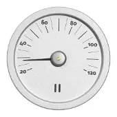 Rento aluminium thermometer rond - Zilver