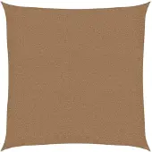vidaXL Zonnezeil 160 g/m² 2,5x2,5 m HDPE taupe