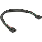 DeLOCK Cable USB 2.0 pin header female 2.54 mm 10 pin to USB 2.0 pin header female 2.54 mm 10 pin 25 cm