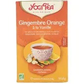 Yogi tea 3x Biologische Thee Ginger Orange Vanilla 17 stuks