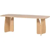 Woood Oakline Curve Eettafel B 220 cm - Natural