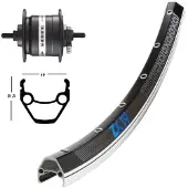 Exal Zx19 Dynamo Shimano Dh3n31 26´´ Voorwiel