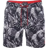 Riverso Heren Short RIVKai bequem Zwart XXL Volwassenen Zwemshort met Print met Elastische Band