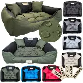 AIO Factory Hondenbed KINGDOG, 55x45 cm, gepersonaliseerd, waterdicht, groen