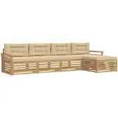 Syfax Buiten bankenset 5 pcs Wit en Beige