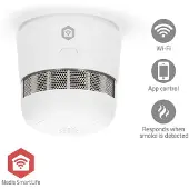 Nedis SmartLife Rookmelder | Zigbee 3.0 | Batterij Gevoed | Levenscyclus sensor: 10 Jaar | EN 14604 | Max. batterijduur: 36 Maanden | 85 dB | Wit | 1 Stuks