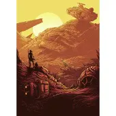 Komar Vliesbehang Star Wars Jakku Star Destroyer