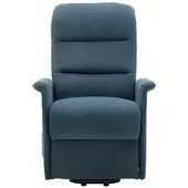 Vente-Unique.nl Elektrische relaxfauteuil van stof CAPUCINE - Blauw