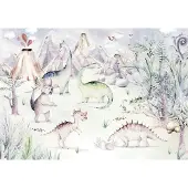 Overig Fotobehang Dino Playground - Meerkleurig - 2,80m X 400cm