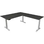 Kerkmann Move4 Elektrisch hoogteverstelbaar Zit-sta-bureau Antraciet T-voet 2000 (B) x 2.200 (D) x 1290 (H) mm Hout, Metaal