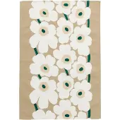 Marimekko Unikko keukendoek 47x70 cm Sand-white-hay-emerald