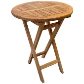 Buitengewoon Boet New Round Klaptafel Teak dia. 60x76 cm