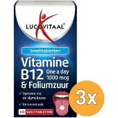 Lucovitaal 3x B12 & Foliumzuur (60 smelttabletten)