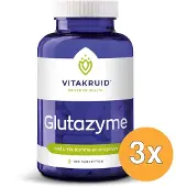 Vitakruid 3x Glutazyme Spijsverteringsenzymen en L-Glutamine (180 tabletten)