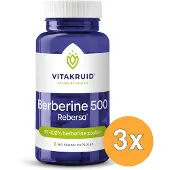 Vitakruid 3x Berberine 500 Rebersa 97-102% Berberine Zouten (60 vega capsules)