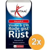 Lucovitaal 2x Rode Gist Rijst + Visolie & Q10 (63 capsules)