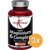 Lucovitaal 3x Magnesium Super 6 Complex (90 tabletten)