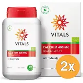 Vitals 2x Calcium 400 mg Biologisch (60 capsules)
