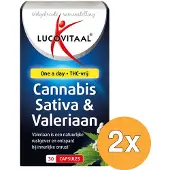 Lucovitaal 2x Cannabis Sativa & Valeriaan (30 capsules)