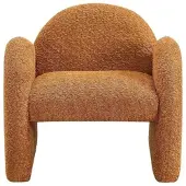 Vente-unique Kinderfauteuil in terracotta boucléstof MOSALO