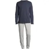 Schiesser Pyjama lang 'Night & Home' grijs