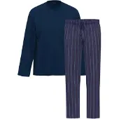 Ammann Pyjama lang 'Night & Home Cotton' donkerblauw