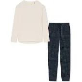 Schiesser Pyjama 'Organic Cotton' offwhite