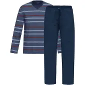 Ammann Pyjama lang 'Night & Home Cotton' donkerblauw