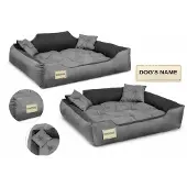 AIO Factory Hondenmand, speelbox, 115x95 cm, gepersonaliseerd, grijs
