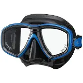 Tusa Freedom Ceos – Duikmasker met twee lenzen, comfortabele pasvorm dicht op het gezicht, Freedom Technology voor comfort en prestaties, hypoallergeen silicone – Zwart/Blauw – M-212QB FB