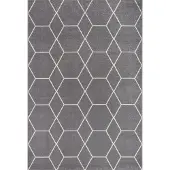 Muratap Trellis uni effen laagpolig vloerkleed modern 80x200 cm