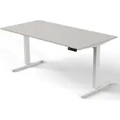 Kerkmann Move 3 Zit-sta-bureau Rechthoekig Lichtgrijs T-Voet 1,600 (B) x 800 (D) x 1.200 (H) mm Hout