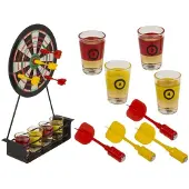 Out of the blue Dart Shots Drankspel - Magnetisch Dartbord met 4 Shotglaasjes