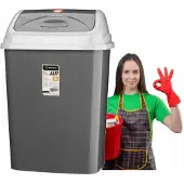 Galicja Kippbare afvalbak, kunststof, grijs, 16 liter