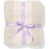 HEMA Plaid 130x150cm Wollook Strepen Beige (beige)