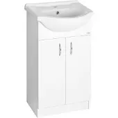 Aqualine Simplex Eco 50 Wastafelonderkast inclusief wastafel 47x83,5x29cm