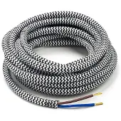 Calex Strijkijzersnoer | | 3 meter (2 x 0.75 mm², Zwart/wit gestreept)
