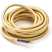 Calex Strijkijzersnoer | | 3 meter (2 x 0.75 mm², Metallic goud)