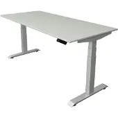 Kerkmann Move4 Elektrisch hoogteverstelbaar Zit-sta-bureau Lichtgrijs T-voet 1800 (B) x 800 (D) x 1290 (H) mm Hout, Metaal