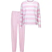Mey Pyjama 'Streaked Lines' rosa