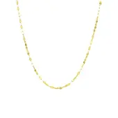 Hey Happiness Rolo Ketting Dames - 925 Sterling Zilver 18K Goud Verguld - Platte Schakelketting - Layering Ketting - Verstelbaar 46 cm
