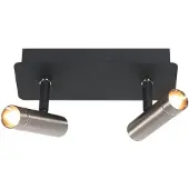 Steinhauer Wandlamp Lumo 4851ST - 2 lichts spot met stoere stalen accenten