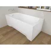 Polimat CLASSIC ligbad 120 x 70 cm wit met acrylpaneel