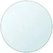 vidaXL Tafelblad van gehard glas 80 cm rond