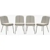 CALICOSY Stoelen set van 4, gestoffeerde met metalen poten h85 cm lysa