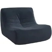 Sweeek Fauteuil waterafstotend velours Sokol 1 zitplaats Donkerblauw