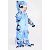 Den Goda Fen Kostuum - Dinosaur - Blauw - - 3-4 jaar (98-104) - Verkleedkleren