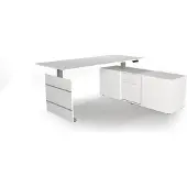 Kerkmann Move 3 Tube Zit-sta-bureau Wit T-Voet 3 Lades 1.860 (B) x 1.650 (D) x 1.200 (H) mm