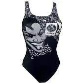 Turbo New Jocker Pro Resist 894061 Swimsuit Zwart,Grijs 3XL Vrouw